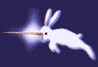 a rabbit with a horn