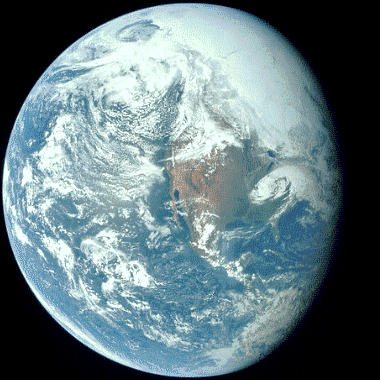 photograph of the earth, taken from the Apollo 16 mission on April 16 1972